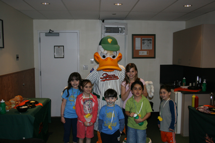 Fundraising with the Long Island Ducks and Quackerjack